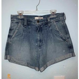 ABERCROMBIE & FITCH Paperbag Denim Shorts